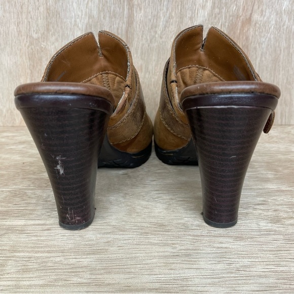 BORN CONCEPT Brown Leather Heeled Mules - Picture 11 of 13